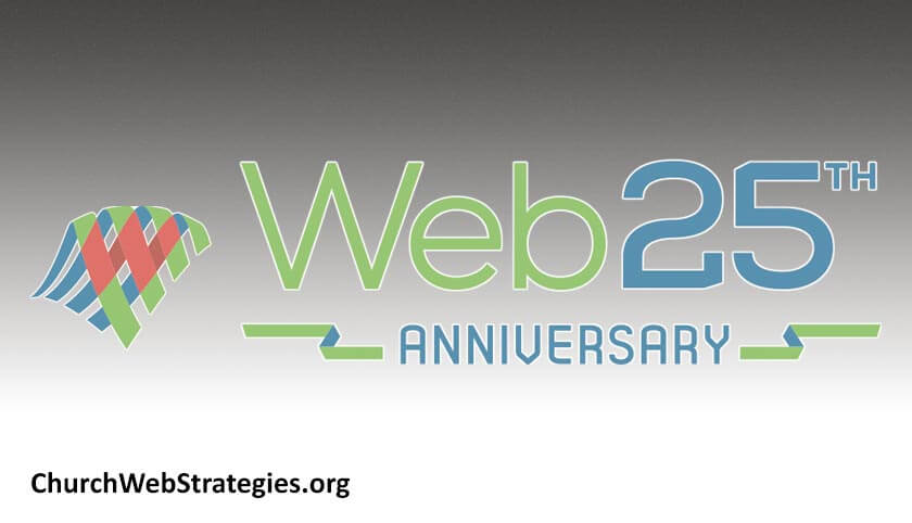 "Web 25th Anniversary" logo