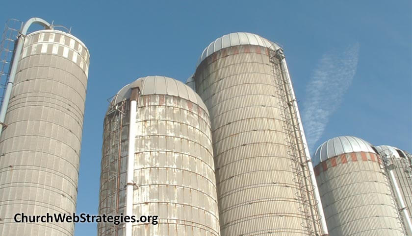 grain silos on a farm
