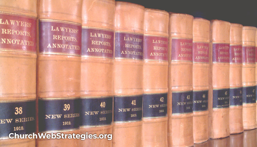 shelf of law books