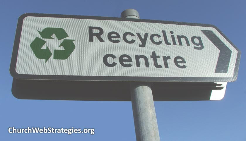 recycling center sign