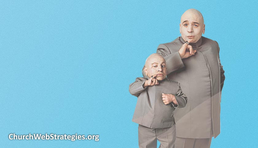 Dr. Evil and Mini Me from Austin Powers movie