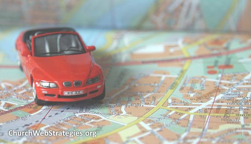 toy car on a paper map